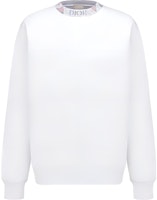 DIOR SS23 White Pullover Sweatshirt with Letter Print Collar. 383J694A0807-C080 DIOR SS23 White Pullover Sweatshirt with Letter Print Collar. 383J694A0807-C080
