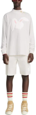 DIOR SS23 화이트 래빗 프린트 스트레이트 컷 쇼츠 설날 한정판 313C156A5641-C081 Shop DIOR SS23 화이트 래빗 프린트 스트레이트 컷 쇼츠 설날 한정판 313C156A5641-C081