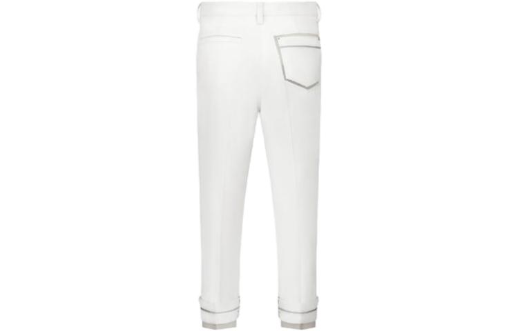 DIOR SS23  White Straight-Cut Rolled Hem Casual Pants. 383C167A5641-C088 圖 3