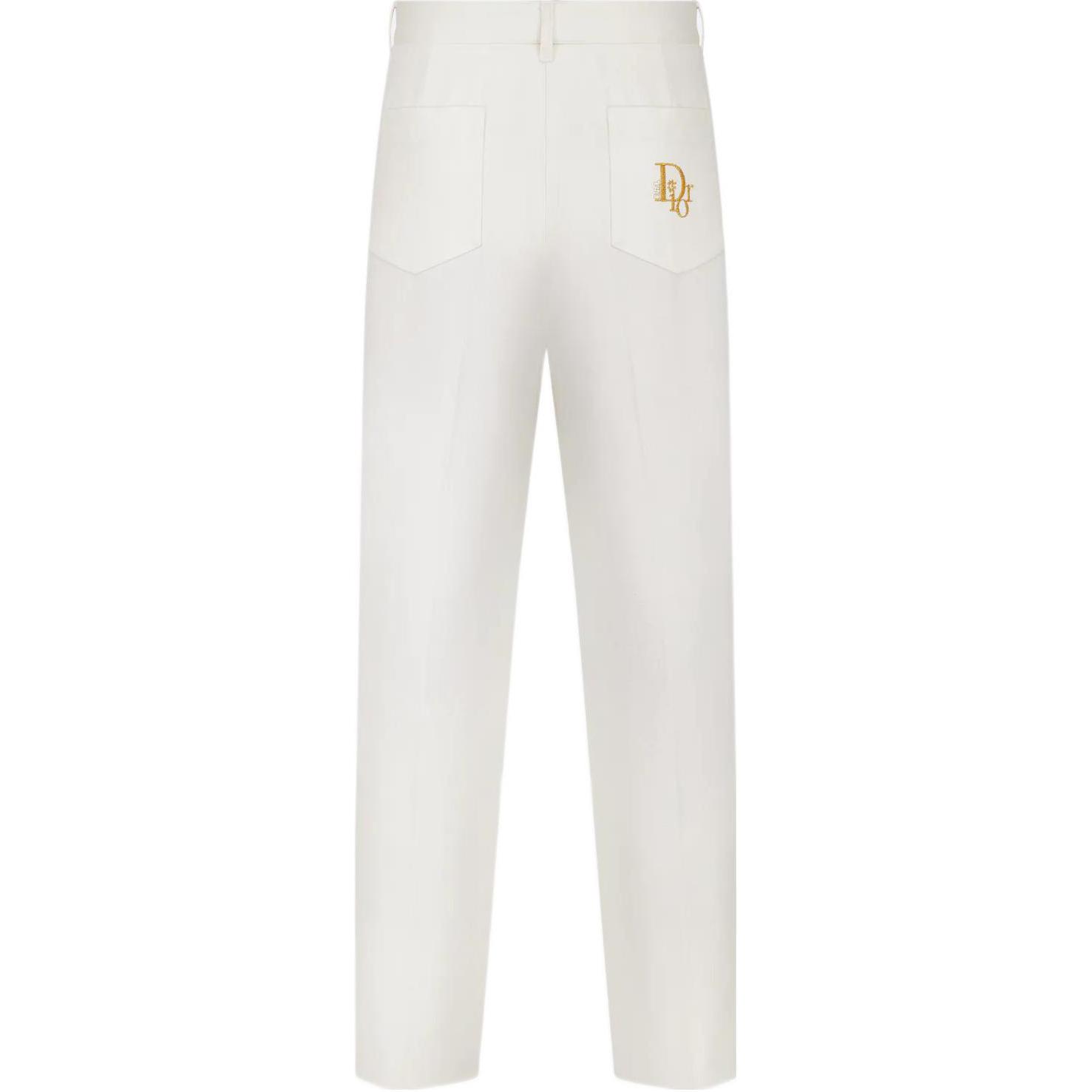 Lookbook DIOR SS23 白色直筒休闲裤 猴年限定款 313C155A5641-C081