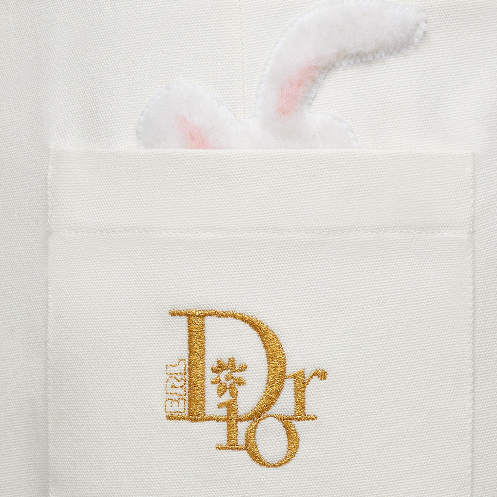 Cheap DIOR SS23 白色直筒休闲裤 猴年限定款 313C155A5641-C081