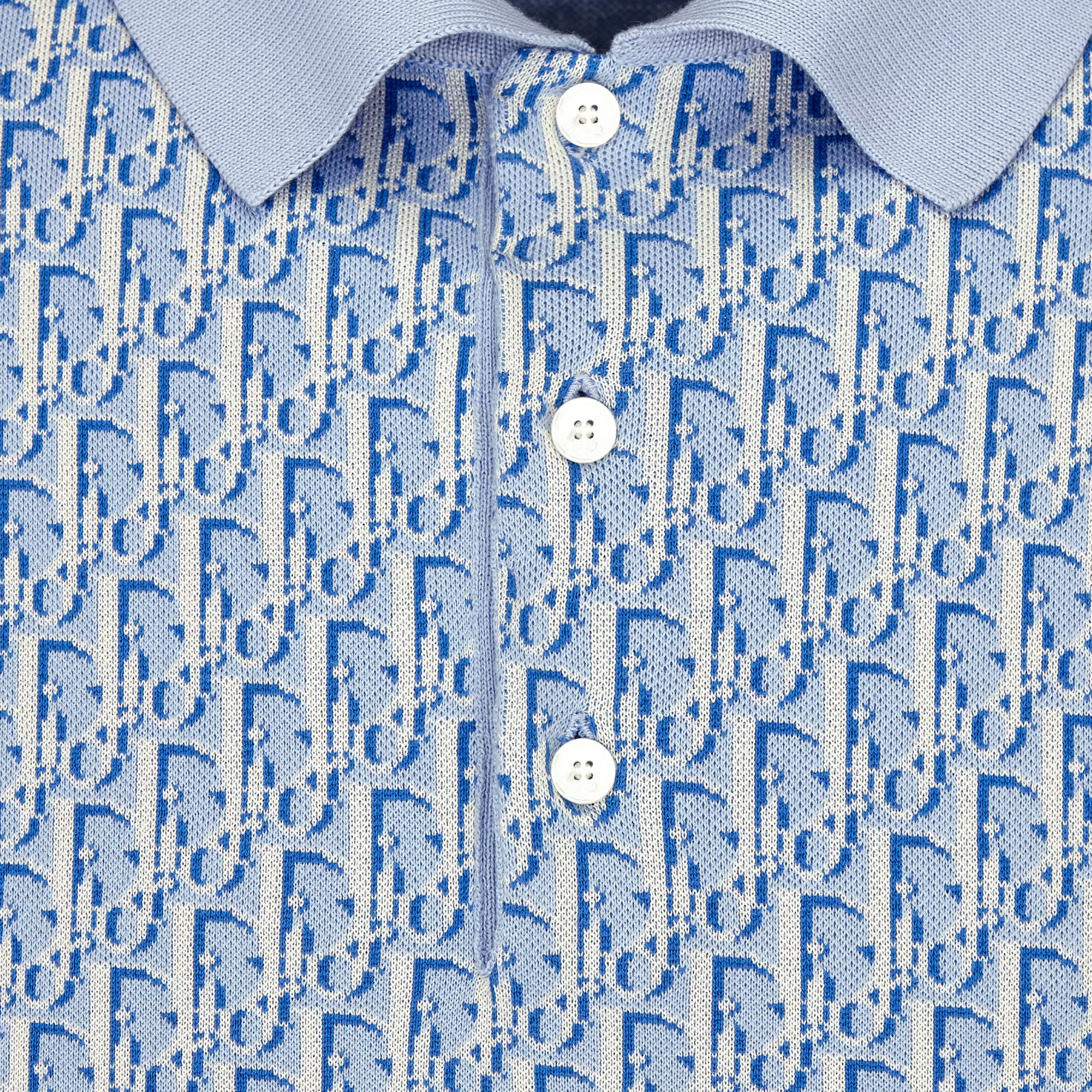 Sizing DIOR SS23 Baju Polo Lengan Pendek Logo Biru 293M832AT396-C580