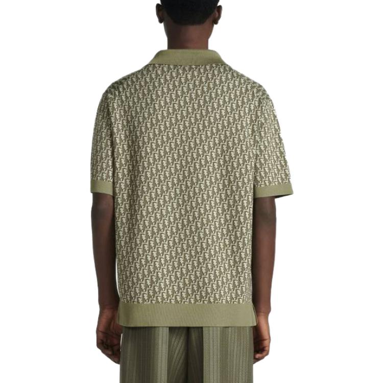 Details for Polo Verde Hombre DIOR SS23 con Logo por Completo. 293M832AT396-C686