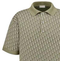 Sizing DIOR SS23 男士全版Logo綠色POLO衫。 293M832AT396-C686