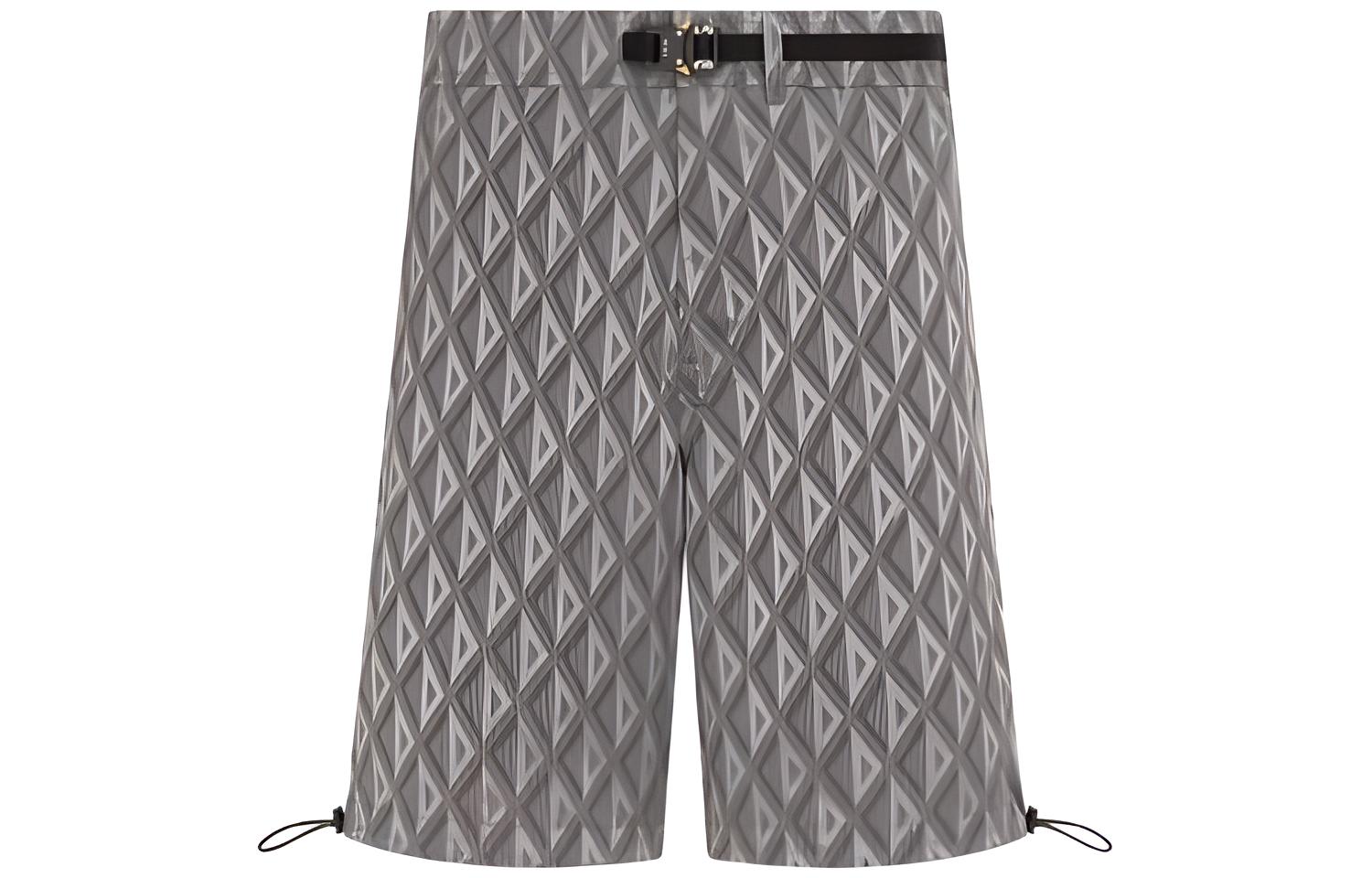DIOR SS23 All-Over Print Bermuda Shorts Grey . 293C179A5910-C888
