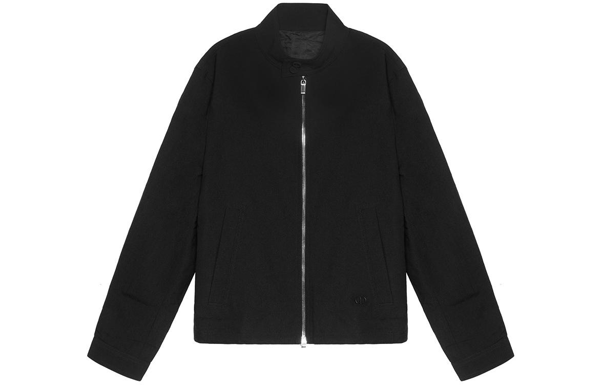 DIOR SS23 Black Stand Collar Zip-Up Casual Jacket for Men 113C440A5606-900