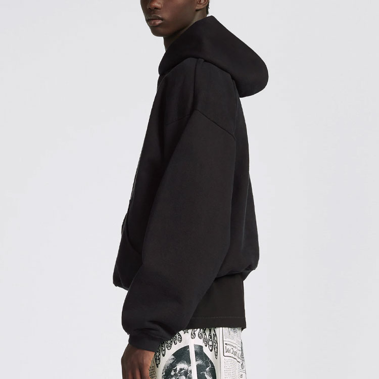 Cheap ディオール SS23 By Erl ブラックレタープリント フリースフーディー 313J653A0807-C988