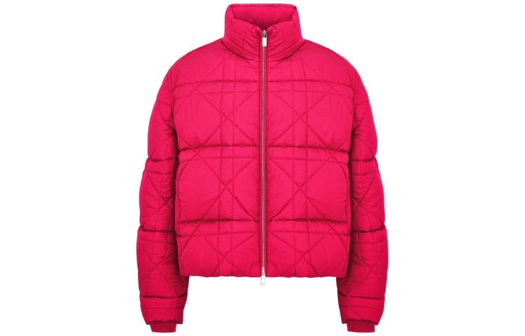 DIOR SS23 By Erl  Pink Solid Stand Collar Zip Puffer Jacket. 313C418A5704-C383