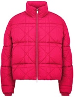 DIOR SS23 By Erl Pink Solid Stand Collar Zip Puffer Jacket. 313C418A5704-C383 DIOR SS23 By Erl Pink Solid Stand Collar Zip Puffer Jacket. 313C418A5704-C383