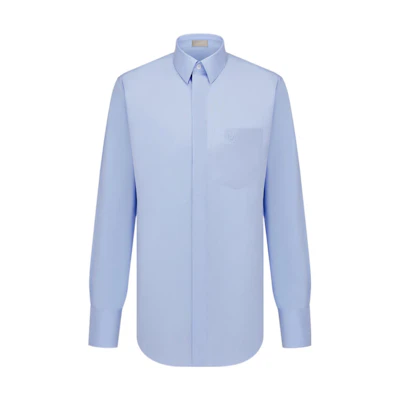 DIOR SS23 By Erl Embroidered Logo Shirt Blue Mens 313C534A1581-C585