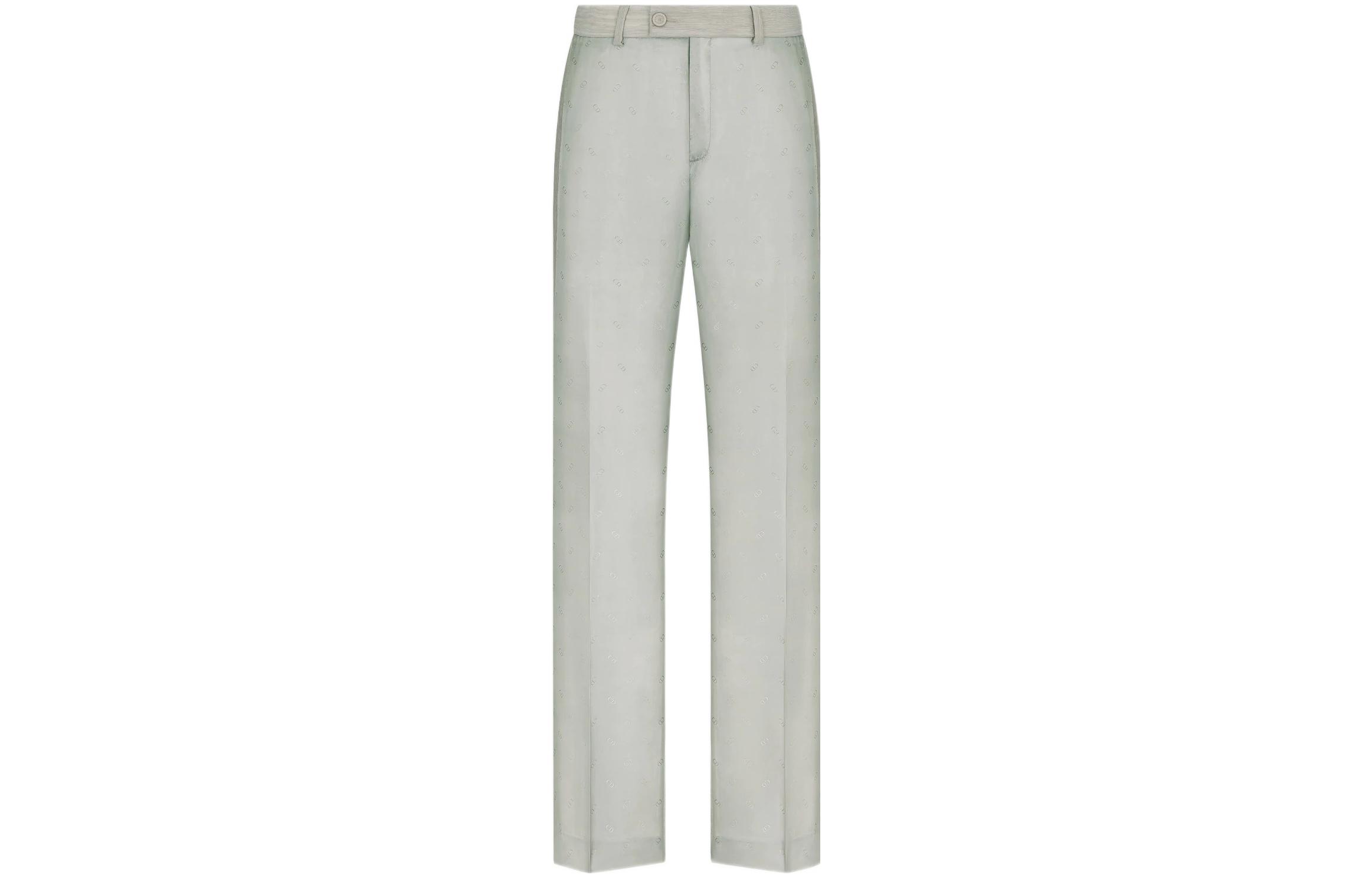 DIOR SS23 By Erl Patchwork Loose Straight Casual Pants Men Grey. 313C106A5758-C878