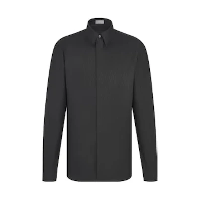 DIOR SS23 Dior Essentials Black Oblique Print Cotton Shirt. 013C502A4743-C989