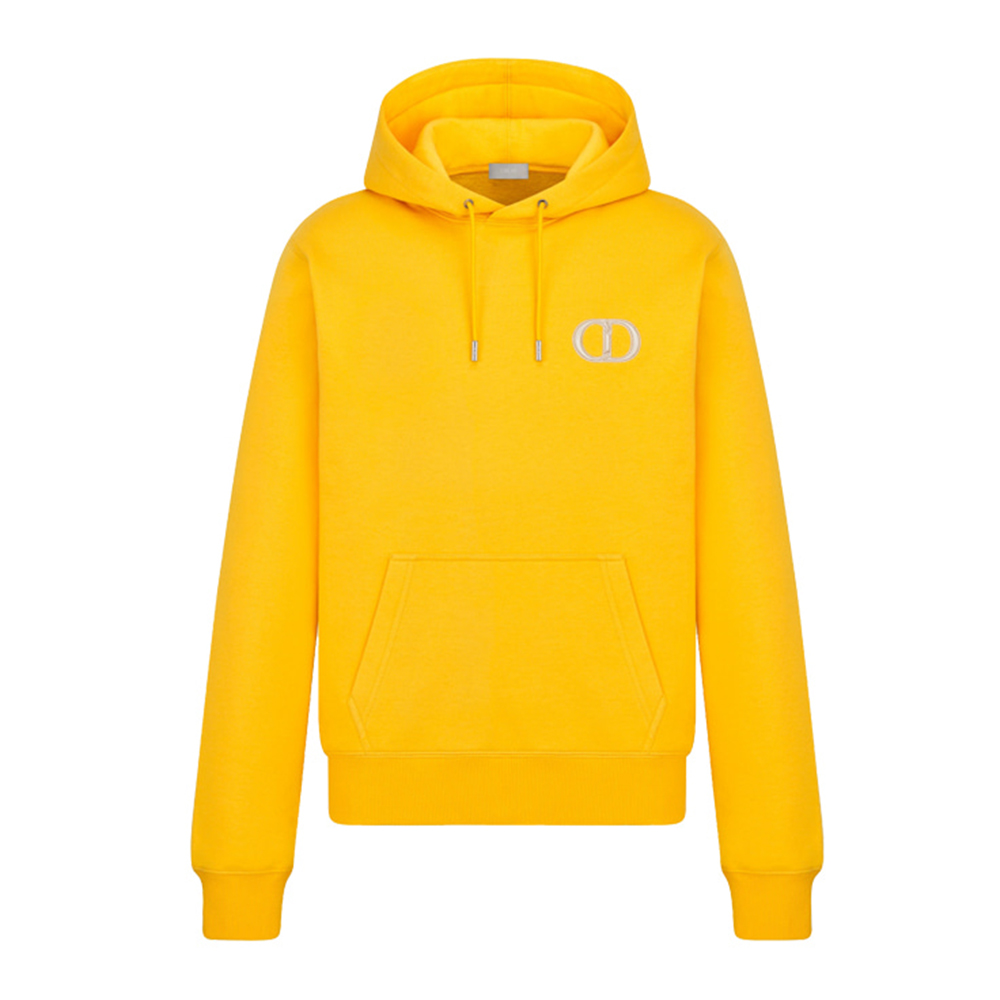 DIOR SS23 Embroidered Icon Hoodie Yellow Unisex 113J698A0531-C281