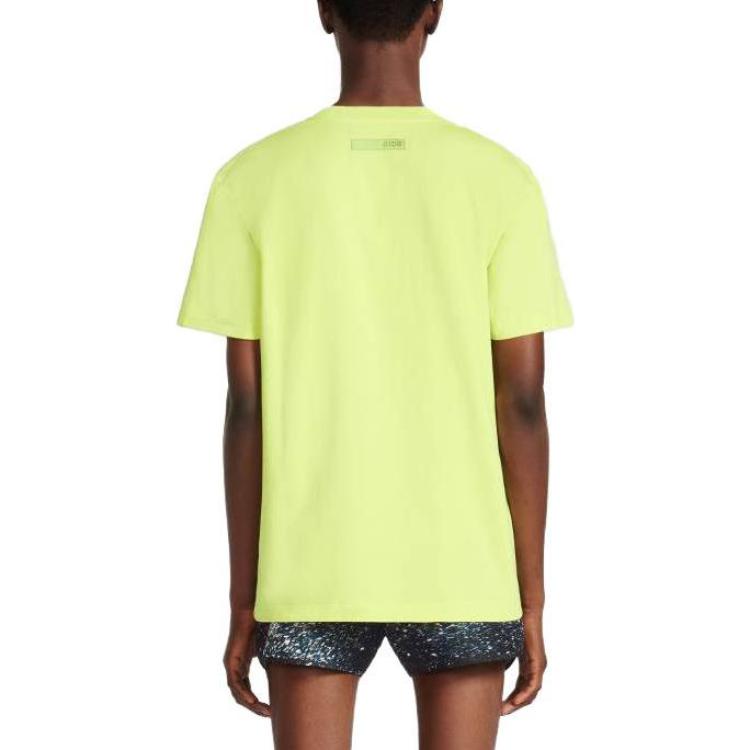 Purchase DIOR SS23 Embroidered Logo Yellow Crewneck Casual T-Shirt for Men. 393J696E0847-C680