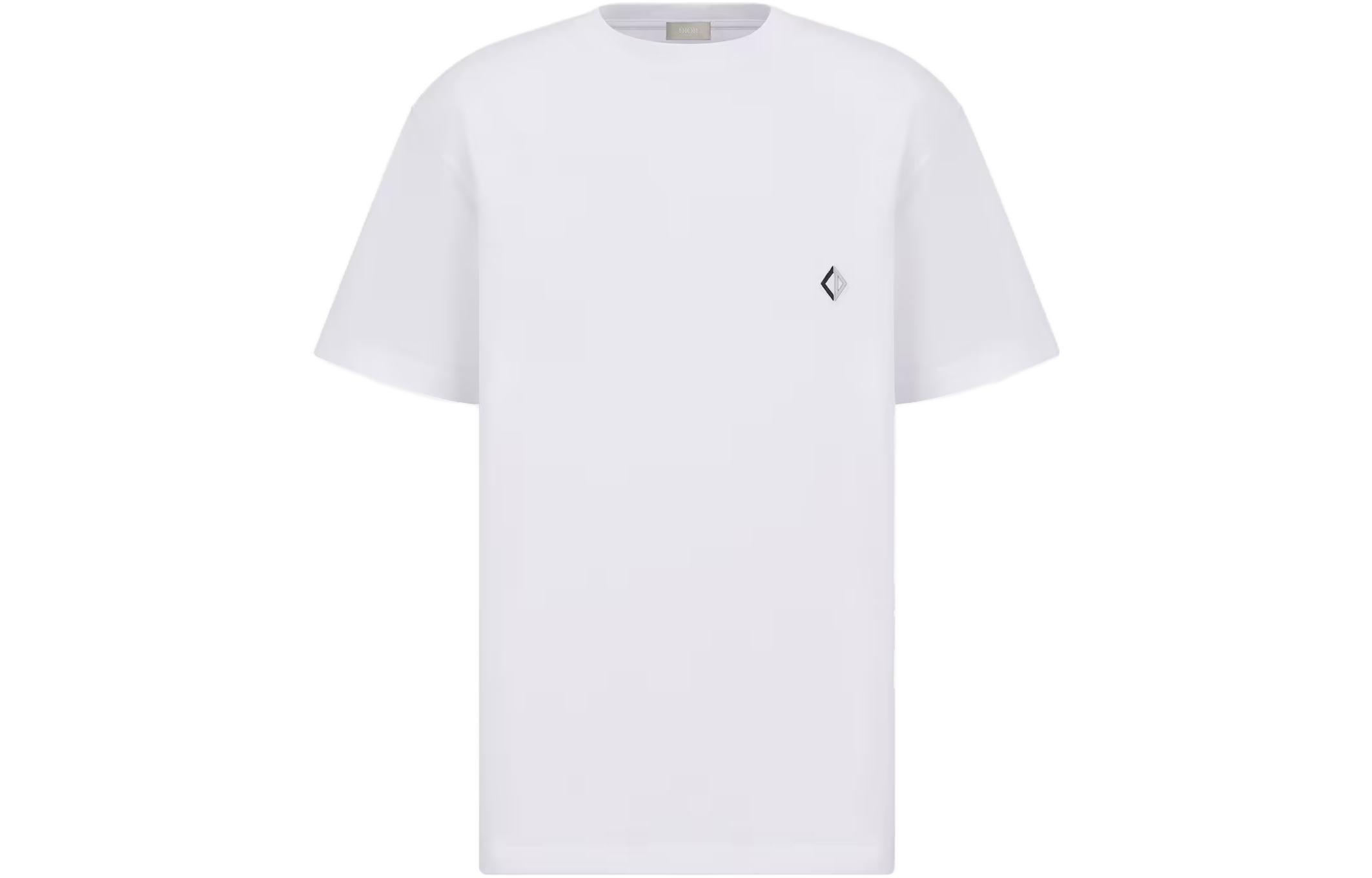 DIOR SS23 Geometric Pattern Crewneck Casual Short Sleeve T-Shirt White () 393J696H0677-C088 圖 2