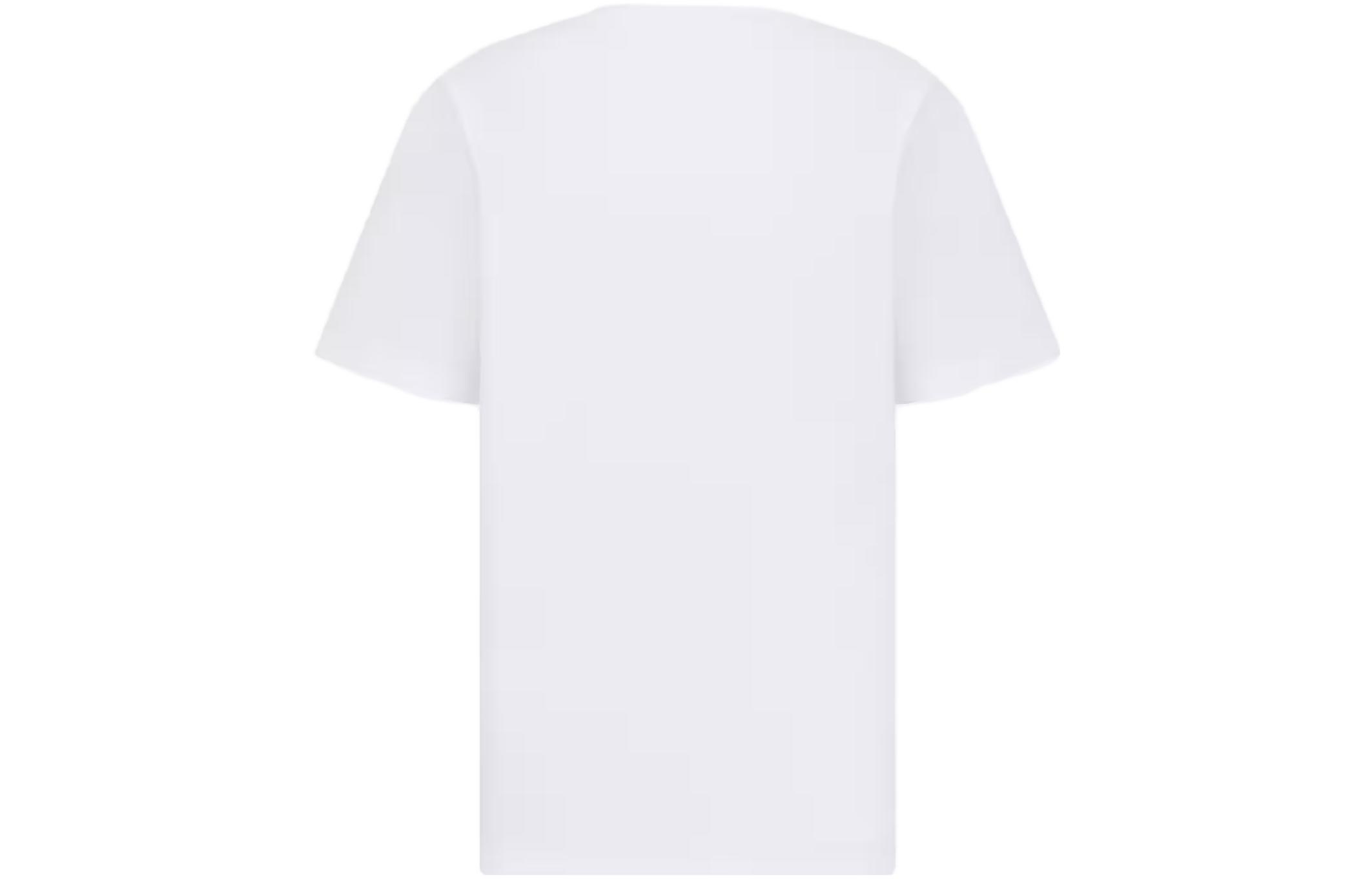 DIOR SS23 Geometric Pattern Crewneck Casual Short Sleeve T-Shirt White () 393J696H0677-C088 圖 3