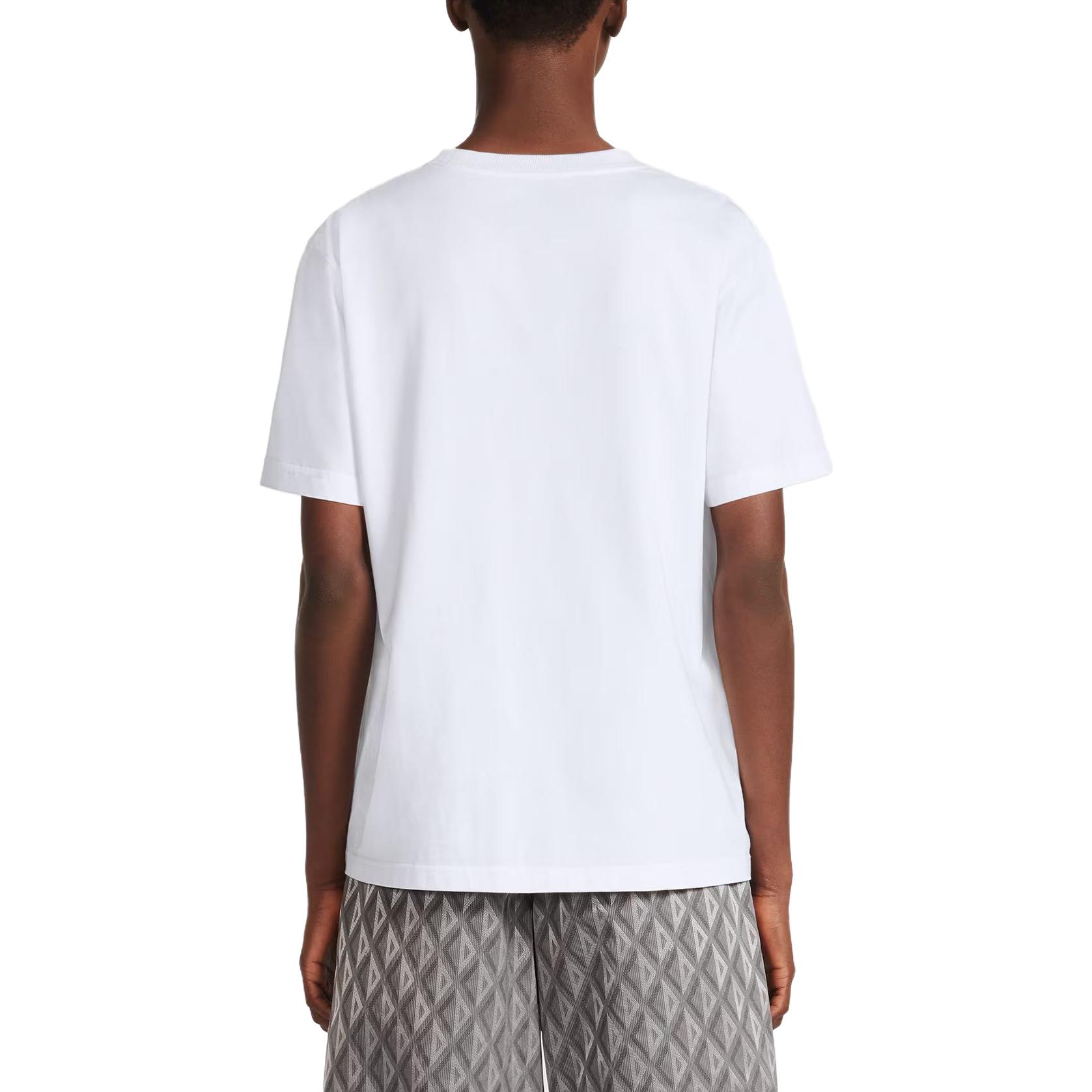 DIOR SS23 Geometric Pattern Crewneck Casual Short Sleeve T-Shirt White () 393J696H0677-C088 圖 5