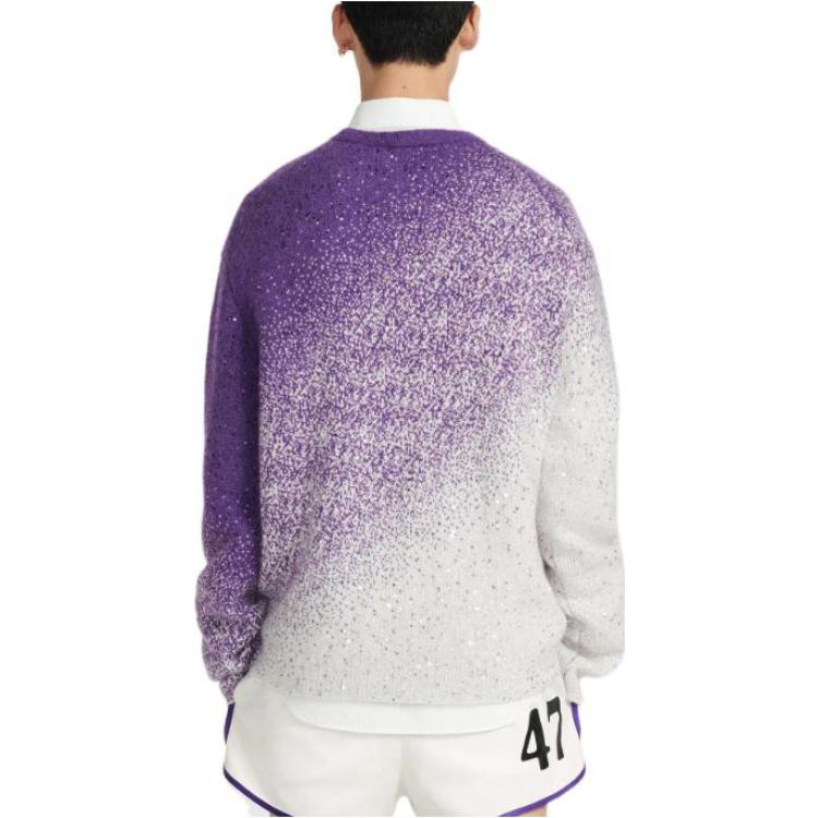 DIOR SS23 Gradient Jacquard Crewneck Sweater Purple White  Sweater. 313M641AT515-C084 圖 5