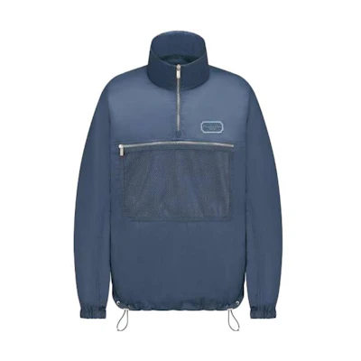 DIOR SS23 Gradient Stand Collar Half-Zip Jacket Blue 383C412A5768-C585