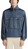 Shop DIOR SS23 Gradient Stand Collar Half-Zip Jacket Blue 383C412A5768-C585