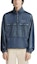 Shop Dior SS23 Gradient Jaket Kolar Berdiri Half-Zip Biru 383C412A5768-C585