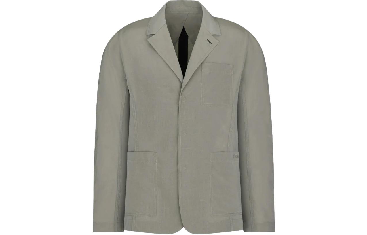 DIOR SS23 Gray Embroidered Logo Casual Jacket 213C256A4717-C830