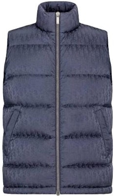 디올 SS23 남성용 로고 엠보싱 지퍼 다운 베스트 그레이 블루. 033C410A4462-C849 Buy 디올 SS23 남성용 로고 엠보싱 지퍼 다운 베스트 그레이 블루. 033C410A4462-C849