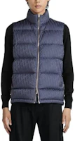 Details for DIOR 男裝灰藍色SS23壓紋Logo羽絨背心外套。 033C410A4462-C849