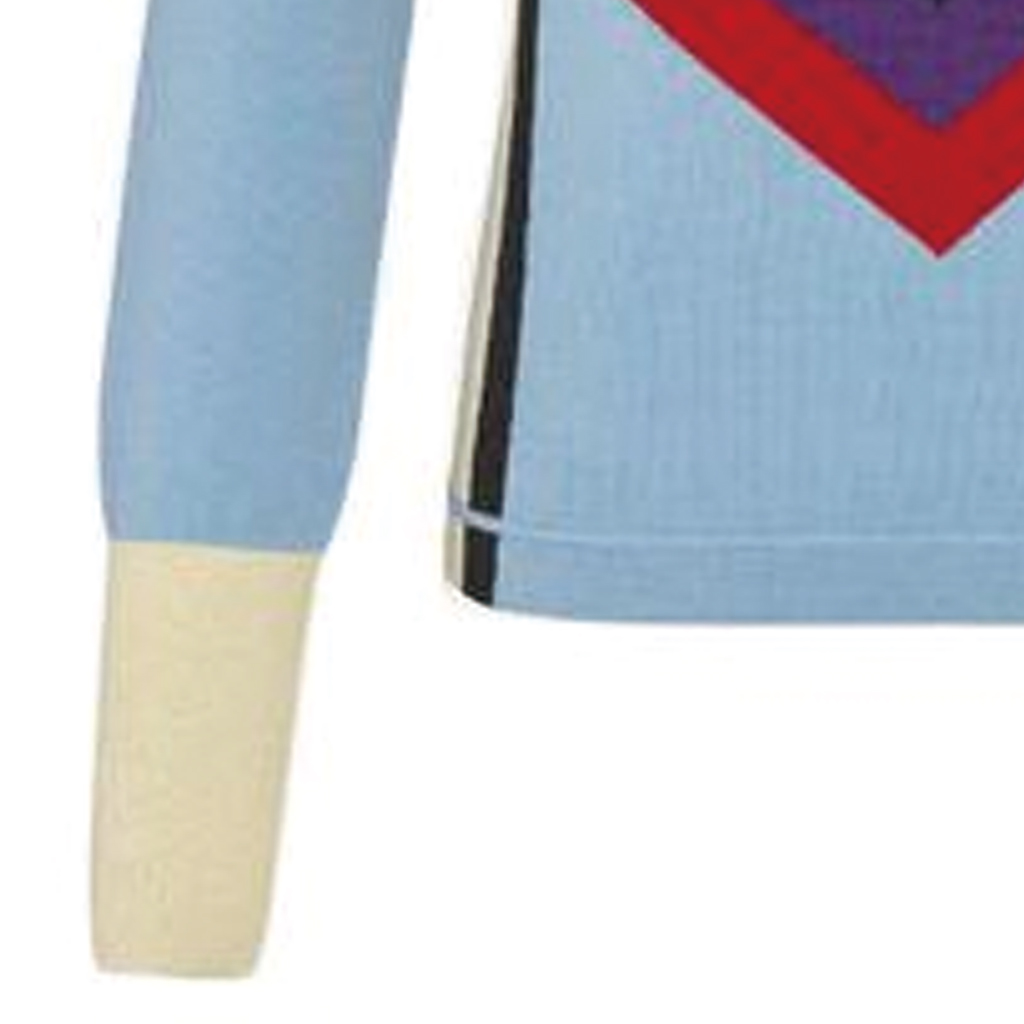 Details for DIOR SS23 Logo 提花對比拉鍊高領毛衣 藍白 男款 313M630AT506-C580