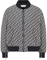 DIOR SS23 Logo Print Zipper Jacket Long Sleeve Blue 317C67A2970-5803 DIOR SS23 Logo Print Zipper Jacket Long Sleeve Blue 317C67A2970-5803