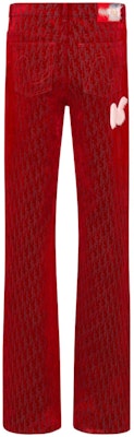 DIOR 2023春节男士红色高腰刺绣直筒牛仔裤。 313D006B314X-C380 Lookbook DIOR 2023春节男士红色高腰刺绣直筒牛仔裤。 313D006B314X-C380