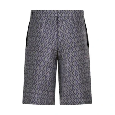 DIOR SS23 Monogram Straight-Leg Casual Shorts Dark Grey 013C121B5797C885
