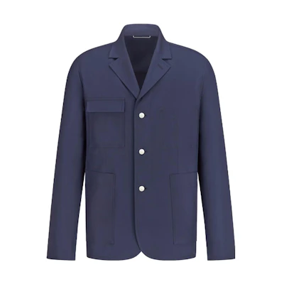 DIOR SS23 Navy Blue Single-Breasted Casual Jacket with Multiple Pockets 393C210B4451-C588