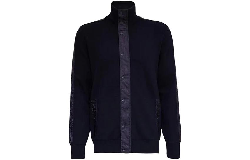 DIOR SS23 Navy Blue Stand Collar Button-Up Casual Jacket 113M222A-T192-585