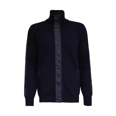 DIOR SS23 Navy Blue Stand Collar Button-Up Casual Jacket 113M222A-T192-585