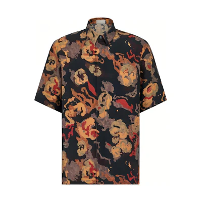 DIOR SS23 Pattern Print Short-Sleeve Shirt Floral Design. 193C545A5792-C982