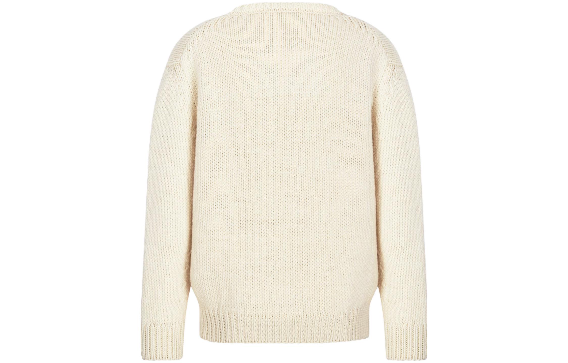 Lookbook ディオール SS23 パターン刺繍 Vネック ニット プルオーバー セーター アイボリー. 383M639AT541-C085