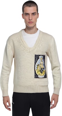 ディオール SS23 パターン刺繍 Vネック ニット プルオーバー セーター アイボリー. 383M639AT541-C085 Purchase ディオール SS23 パターン刺繍 Vネック ニット プルオーバー セーター アイボリー. 383M639AT541-C085