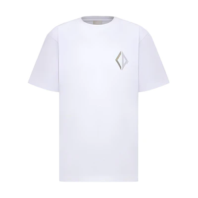 DIOR SS23 Patterned Printed Crewneck Short Sleeve T-Shirt White . 313J696D0554-C088