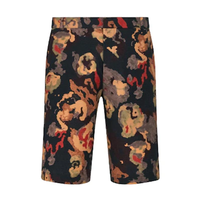 DIOR SS23 Patterned Straight-Leg Shorts Black 013C121B5792-C982