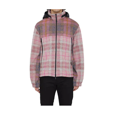 DIOR SS23 Pink Checkered Zip-Up Hooded Jacket 383J430A0826-C071