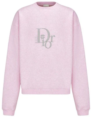 DIOR SS23 Pink Embroidered Logo Print Pullover Fleece Sweatshirt 313J674A0815-C480 Buy DIOR SS23 Pink Embroidered Logo Print Pullover Fleece Sweatshirt 313J674A0815-C480