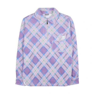 DIOR SS23 Purple Striped Square-Neck Long-Sleeve Jacket 313J648A0813-480