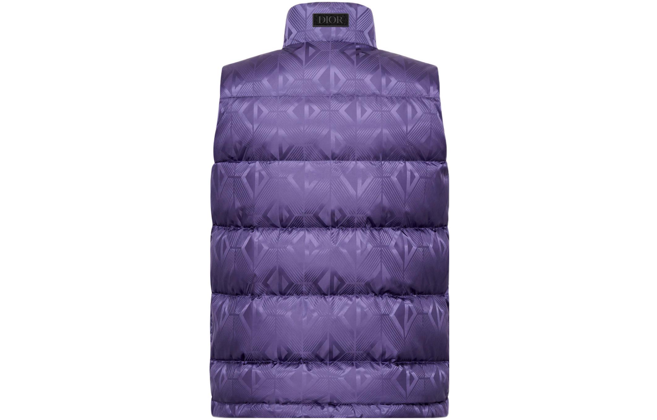 Lookbook ディオール SS23 スキー限定 パープル ダウンベスト ジップ付きスタンドカラー. 033C410C5711-C479