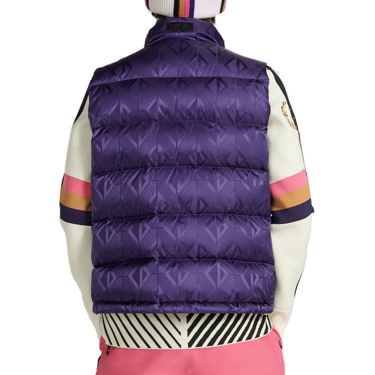 Purchase ディオール SS23 スキー限定 パープル ダウンベスト ジップ付きスタンドカラー. 033C410C5711-C479