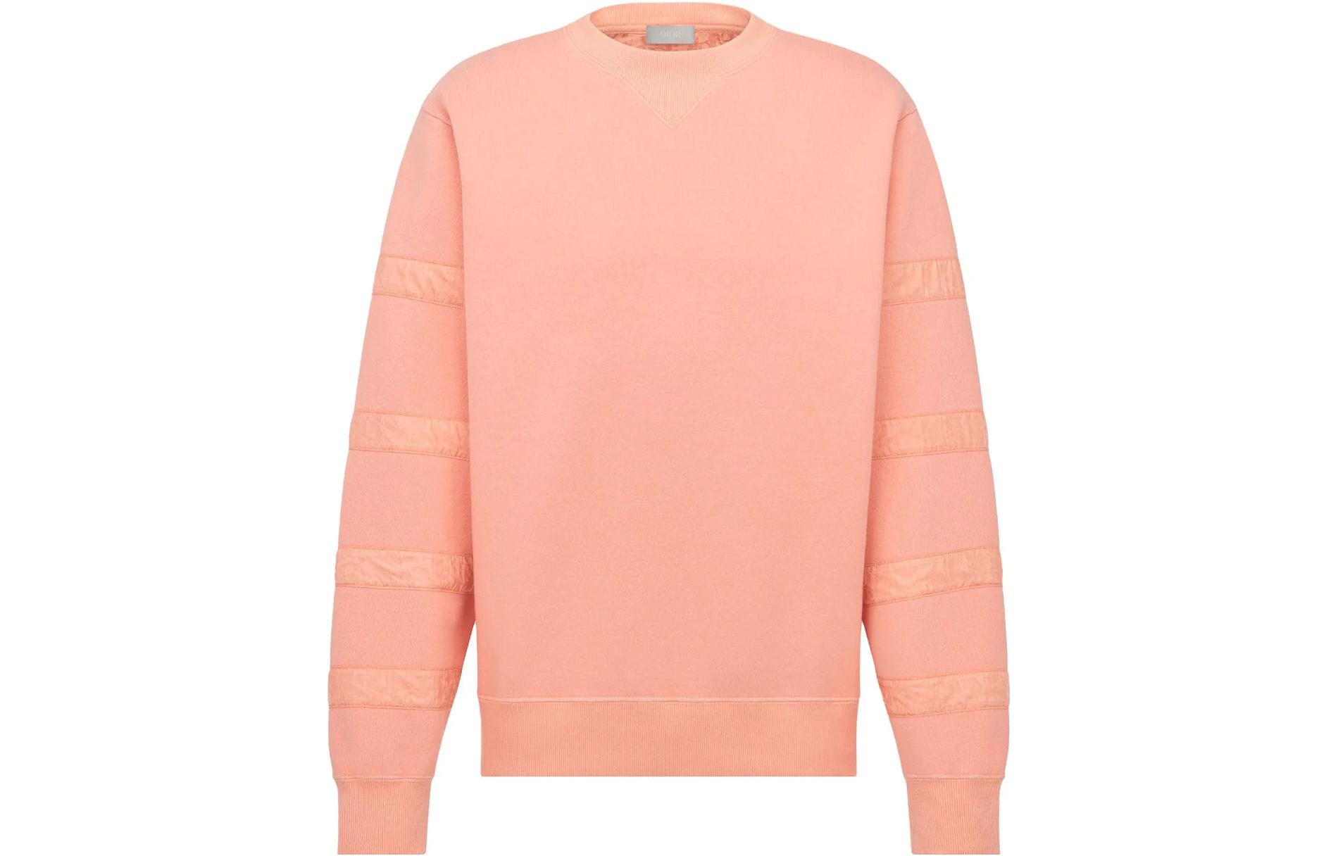 DIOR SS23 Solid Crewneck Long Sleeve Pullover Sweatshirt Pink 313J634A0531-C241
