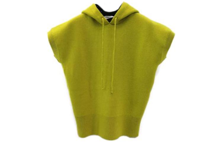 DIOR SS23 Solid Yellow Sleeveless Hoodie 144S05AM009-6810