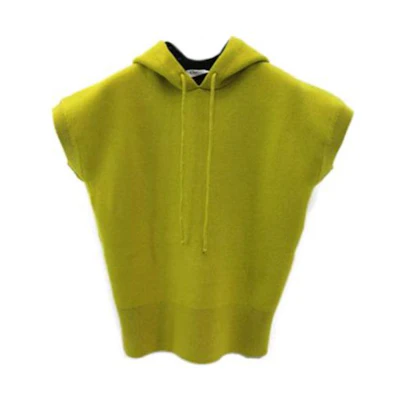 DIOR SS23 Solid Yellow Sleeveless Hoodie 144S05AM009-6810
