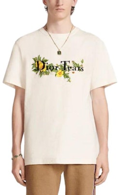 DIOR SS23 Tears Floral Letter Embroidery Crewneck White T-Shirt 393J696I0849-C089 Shop DIOR SS23 Tears Floral Letter Embroidery Crewneck White T-Shirt 393J696I0849-C089