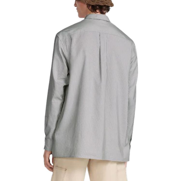 Purchase ディオール SS23 ティアーズロゴ刺繍 ストライプ 長袖シャツ グレー メンズ 393C517A5819-C076